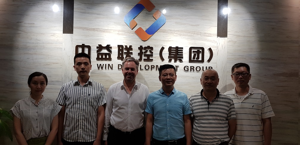 Win-Win Management team with AVL at Win-Win Development Group Head Office in Chengdu